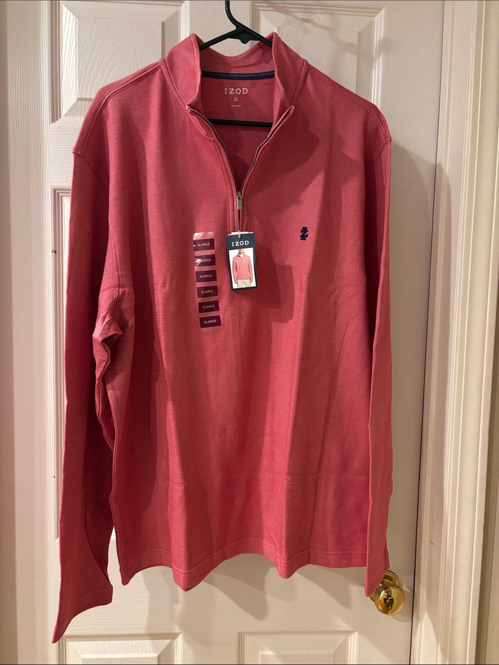 Izod Coral Quarter-Zip Pullover Sweatshirt